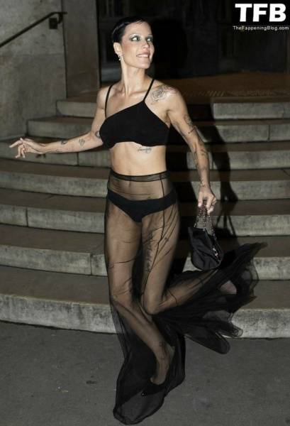 Halsey Looks Hot in a See-Through Dress at the Tiffany & Co Is Hosting Beyonce Party on adultfans.net