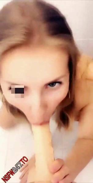Cora Kisses sucking a dildo & pussy fingering snapchat premium porn videos on adultfans.net