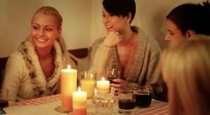 Group sex breaks out among friends sharing mixed drinks by candlelight on adultfans.net