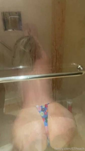 STPeach Topless Shower Ass Tease Fansly Video  on adultfans.net