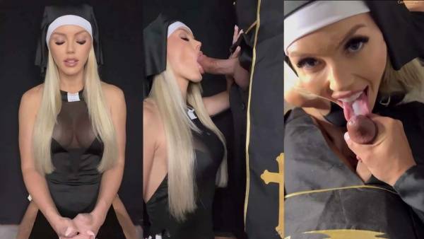 Scarlettkissesxo Nun Facial on adultfans.net