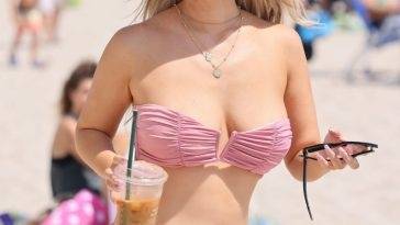 Lisa Opie Hits Miami Beach in a Tiny Pink Bikini on adultfans.net