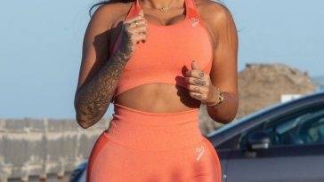 Nikita Jasmine is Seen Exercising on Seaham Beach on adultfans.net