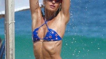 Izabel Goulart Cools Off After a Busy Afternoon Posing on the Beach on adultfans.net