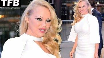Pamela Anderson Heads to Good Morning America (107 Photos + Video) on adultfans.net