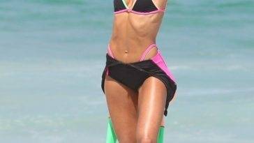 Izabel Goulart Shows Off Her Slender Body on the Beach in Rio on adultfans.net