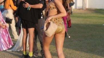 Holly Scarfone Takes Over Coachella in an Embellished Golden Bikini on adultfans.net