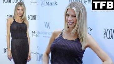 Charlotte McKinney Stuns in Form-Fitting Black Dress at the Women of Influence Luncheon on adultfans.net