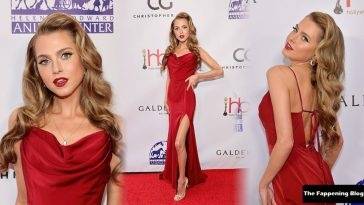 Anne Winters Poses on the Red Carpet at the 7th Annual Hollywood Beauty Awards on adultfans.net