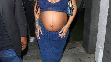 Rihanna Shows Off Her Massive Bulging Belly Leaving After Dinner at Nobu on adultfans.net