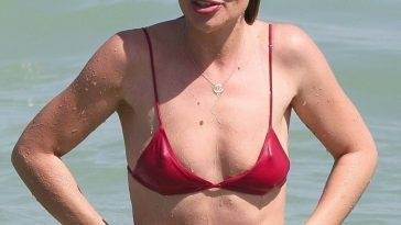 Melissa Cohen Looks Fit and Fabulous in a Tiny Red Bikini as She Relaxes in Rio de Janeiro on adultfans.net
