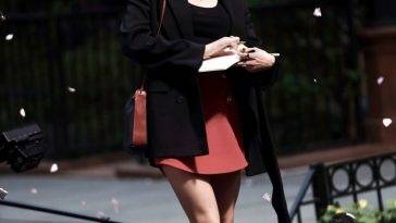 Shailene Woodley Flaunts Her Sexy Legs at the 18Three Women 19 TV Show Filming in New York - New York on adultfans.net