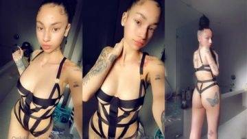 Bhad Bhabie Topless Thong Straps Bikini Video Leaked on adultfans.net