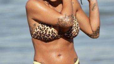Ella Ding Shows Off Her Amazing Bikini Body at the Brighton Beach Huts on adultfans.net
