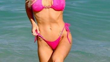 Joy Corrigan Shows Off Her Sexy Bikini Body on the Beach in Miami on adultfans.net