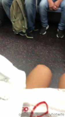 HOLLYHOTWIFE Video of me letting all of the guys on the subway look up my dress onlyfans porn videos on adultfans.net