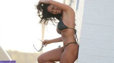 Charlie Riina in hot tiny bikini on the beach - leakhive.com