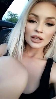 LaynaBoo pussy fingering in car public parking snapchat premium xxx porn videos on adultfans.net