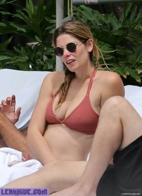  Ashley Greene Relaxing In A Bikini in Miami Beach on adultfans.net