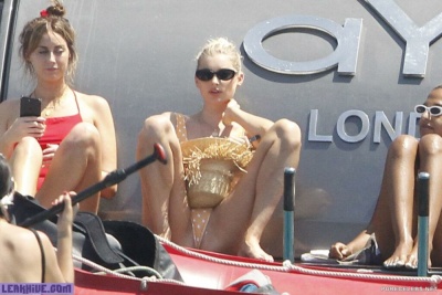  Elsa Hosk Caught By Paparazzi In Bikini On A Yacht on adultfans.net