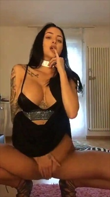 Celine Centino sexy black skirt striptease snapchat premium xxx porn videos on adultfans.net