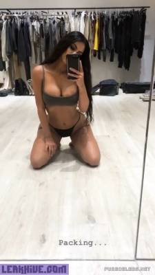  Kim Kardashian Sexy Lingerie Selfie Video on adultfans.net