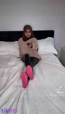 An arab girl participates in nude Tik Tok porn trends and shines her naked breasts and pussy on camera on adultfans.net