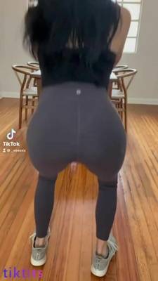 Athletic girl squats on TikTok porn and exposes her juicy ass on adultfans.net