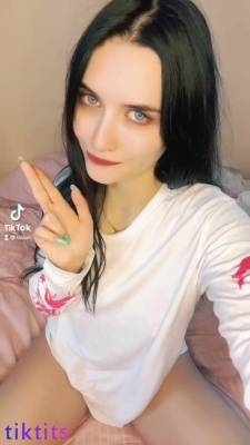 Hot brunette ready to throw a threesome for TikTok porn on adultfans.net