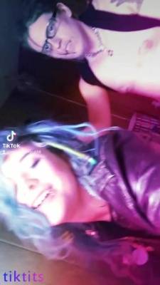 An informal girl found a hungry nerd to fuck her like in a movie and  the video to TikTok on adultfans.net