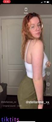 Busty chubby chick for TikTok NSFW shows off her juicy natural tits on adultfans.net