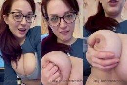 Tessa Fowler Topless Big Tits Strip Video  on adultfans.net
