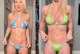 Vicky Stark Nude Micro Bikini Try On Haul Video  on adultfans.net