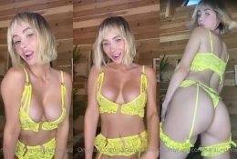 Sara Jean Underwood Sexy Yellow Lingerie Video Leaked on adultfans.net