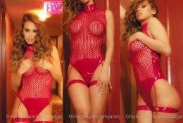 Yanet Garcia See Through Red Lingerie Tease Video  on adultfans.net