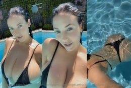 Angela White OnlyFans Teasing You in Pool Video on adultfans.net