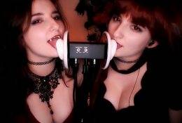 AftynRose ASMR Twin Ear Licking & Biting Babes Video on adultfans.net