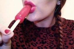 Flirty ASMR Sucking & Dribbling On My Lollipop Video on adultfans.net