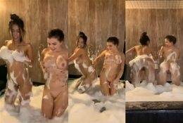 Grazi Mourao Nude Lesbian Bath Tub Tease Video on adultfans.net