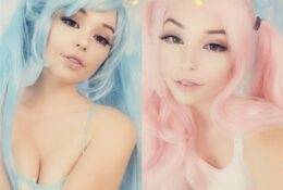 Belle Delphine Blue & Pink hair Snapchat Photoshoot on adultfans.net