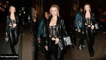 Lottie Moss Flashes Her Boobs on a Night Out at The Windmill in London 19s Soho on adultfans.net