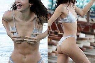 Kendall Jenner Scrawny Ass Thong Bikini Candids on adultfans.net