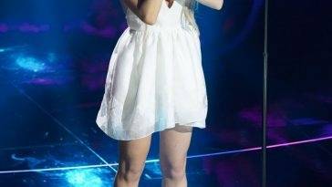 Ana Mena Shows Off Her Sexy Legs as She Performs on Stage at 72 Sanremo Music Festival on adultfans.net