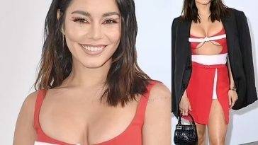 Vanessa Hudgens Flaunts Her Sexy Tits & Legs at the Giambattista Fashion Show in Paris on adultfans.net