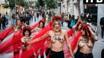 FEMEN Protest on Valentine 19s Day in Madrid on adultfans.net