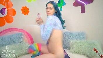 Jewelz Blu spanking herself with anal plug & pussy stretching onlyfans porn videos on adultfans.net