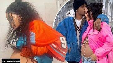 Rihanna Shows Off Her Growing Baby Bump on adultfans.net