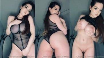Tessa Fowler Nude Teasing in Black lingerie Porn Video Leaked on adultfans.net