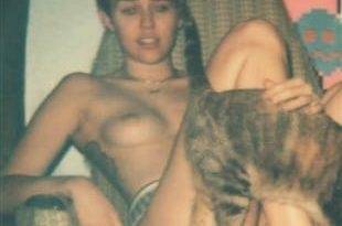 Miley Cyrus Topless Again In V Magazine on adultfans.net