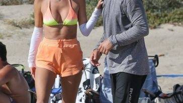 Alessandra Ambrosio & Richard Lee Play Volleyball with Friends in Santa Monica on adultfans.net